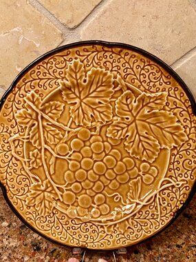 2 Raymond Waites Bordeaux Gold Salad Plates 9.25" by Certified International